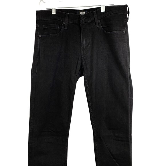 Paige Mens Croft Black Slim Fit Skinny Jeans Size 31 x 33 Transcend $199 EUC - Picture 3 of 10